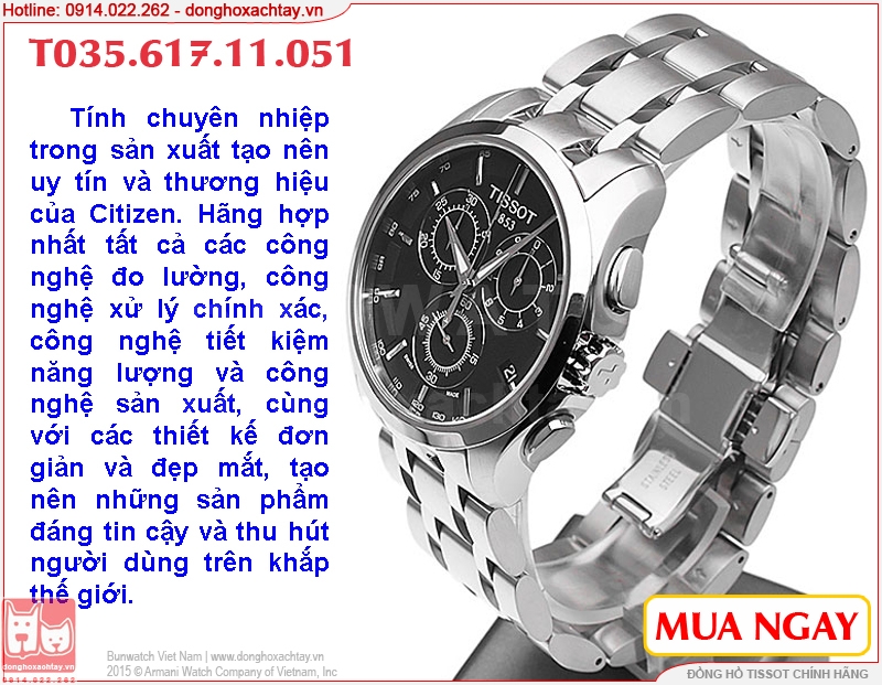 donghoxachtay.vn|đồng hồ chính hãng tissot t035.617.11.051.00
