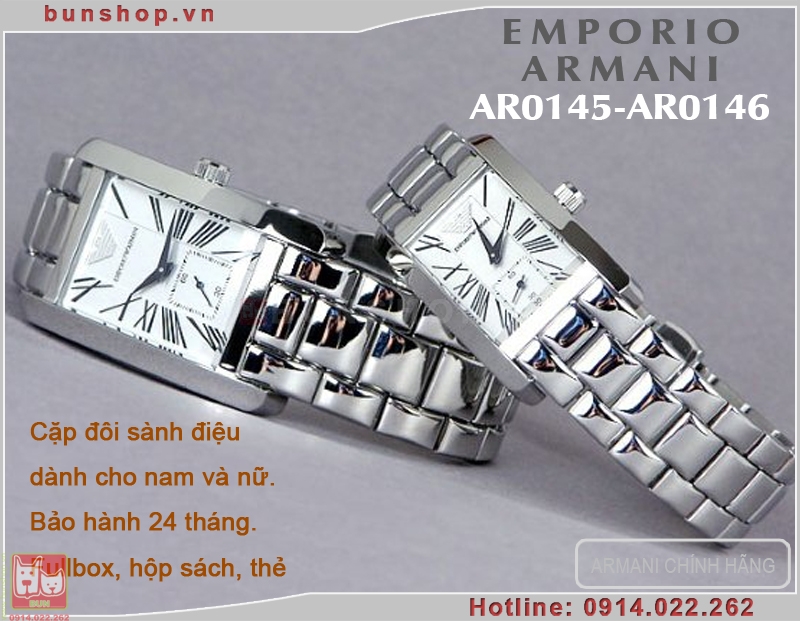 bunshop.vn|đồng hồ đôi armani ar0145 ar0146 chính hãng