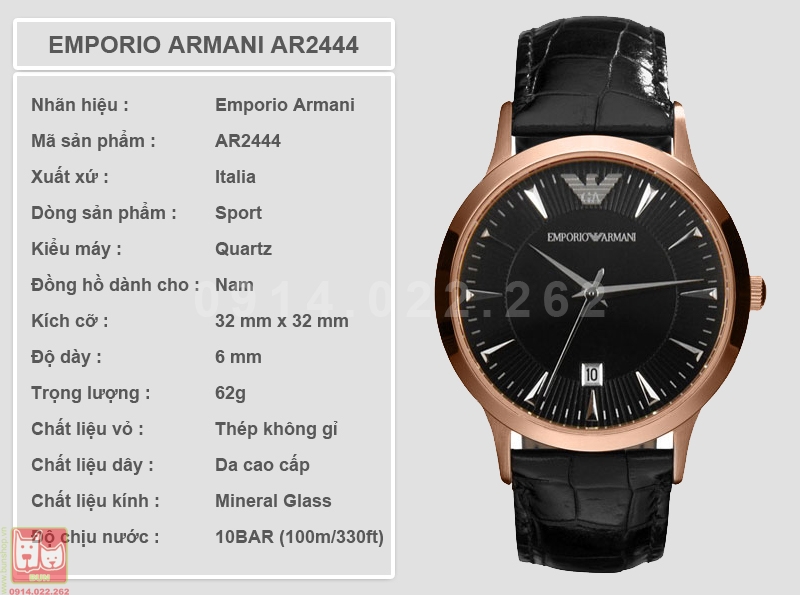 bunshop.vn|armani nam ar2444 chính hãng