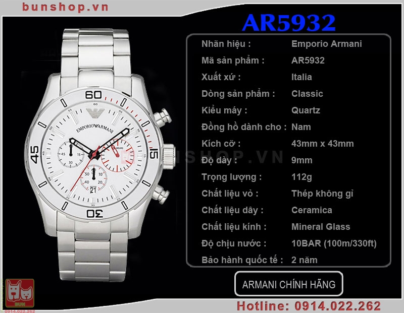 bunshop.vn|đồng hồ armani ar5932