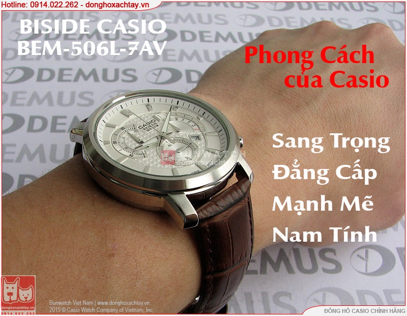 donghoxachtay.vn|casio chính hãng bem-506l-7av