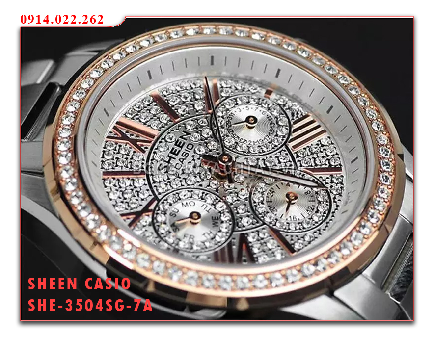 đồng hồ casio she-3504sg-7av chính hãng
